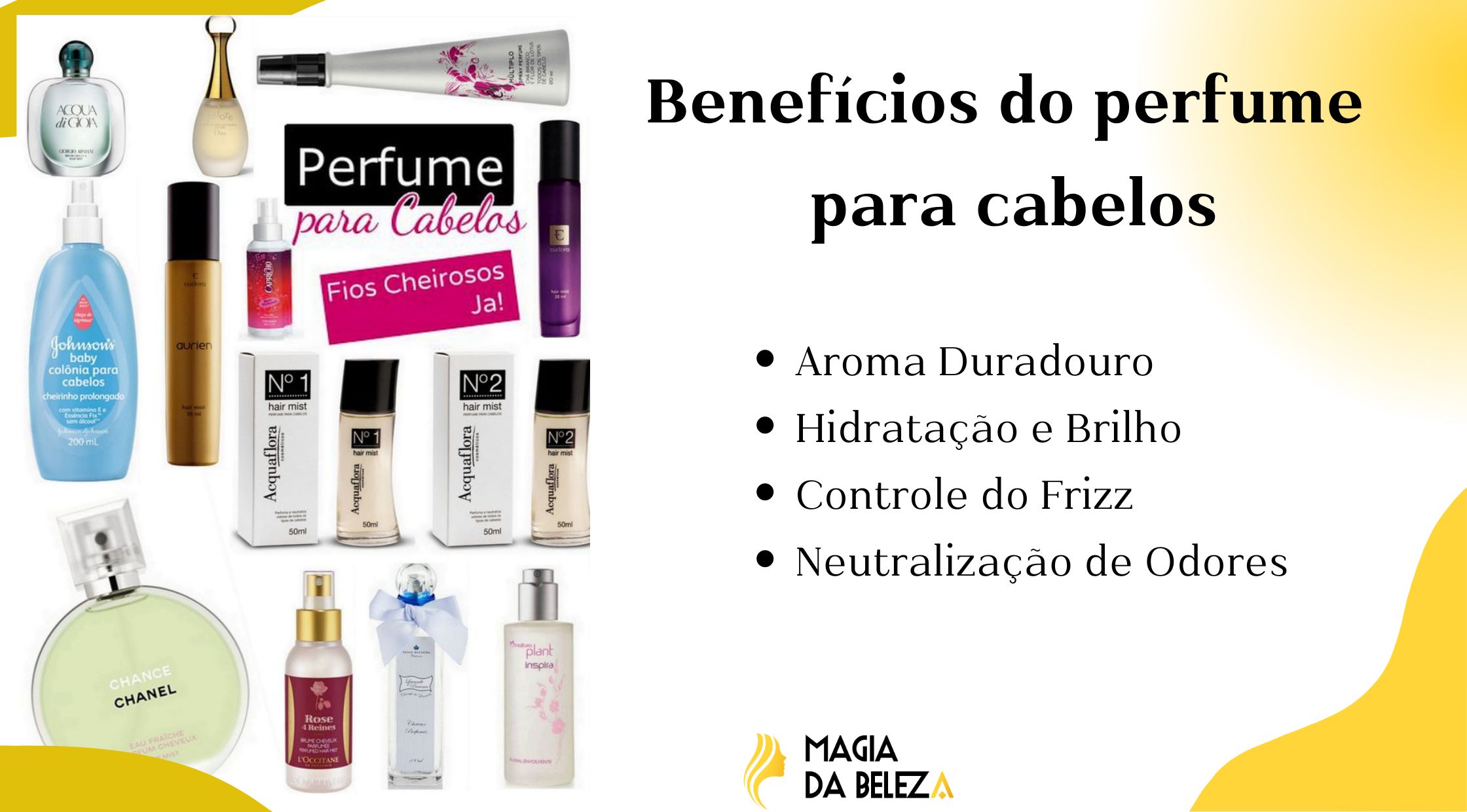 perfume para os cabelos