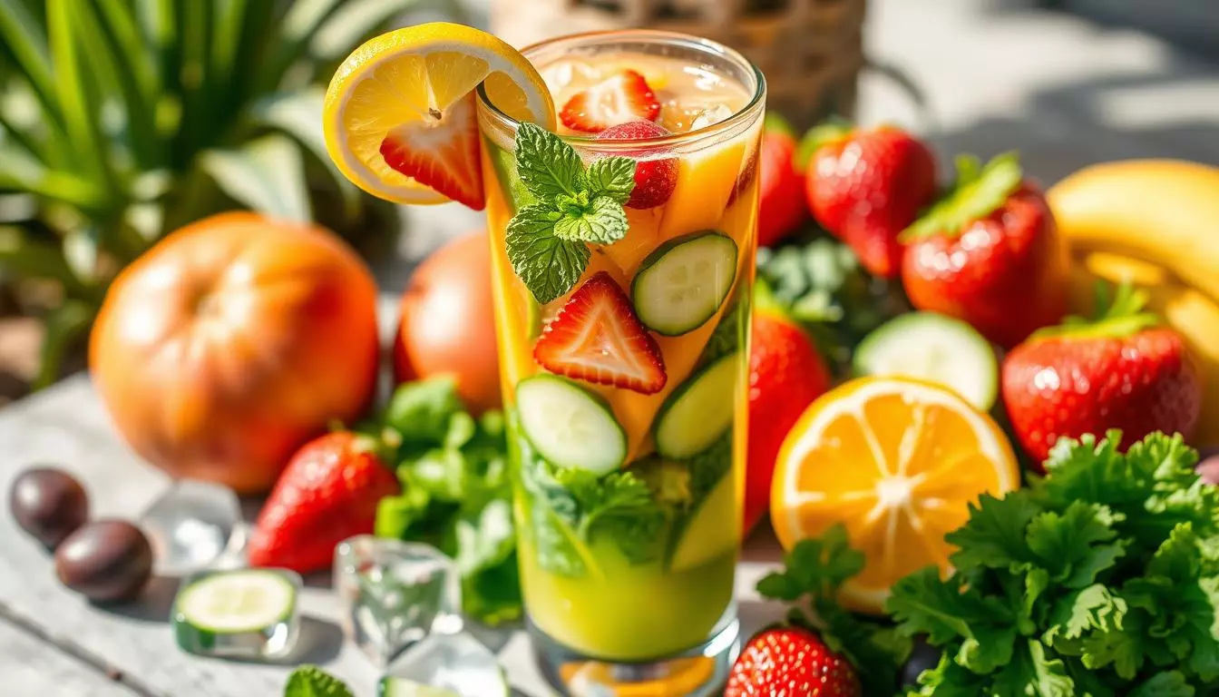 Suco detox de verão