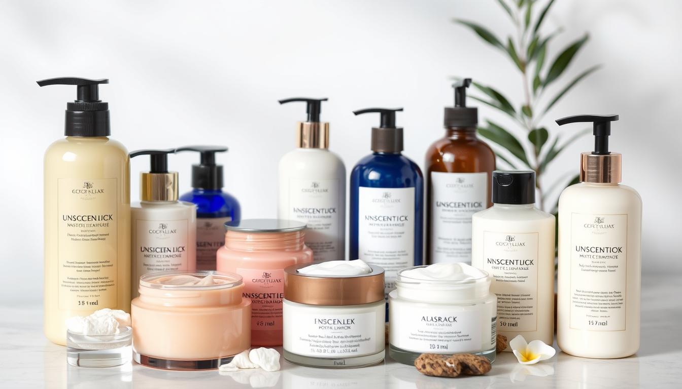 Cremă hidratantă de corp fără parfum pentru diferite tipuri de piele. Hidratante corporal sem cheiro para diferentes tipos de pele