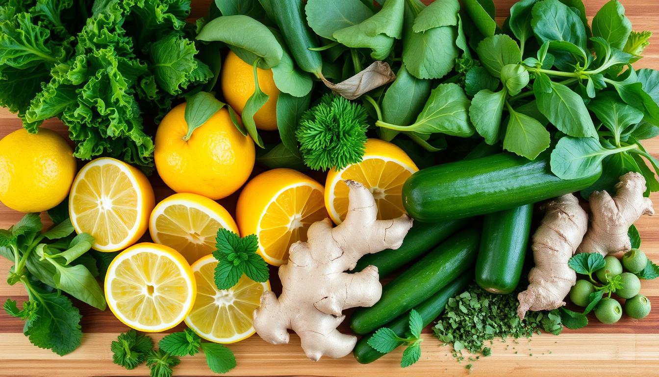 Ingredientes para sucos detox hepáticos