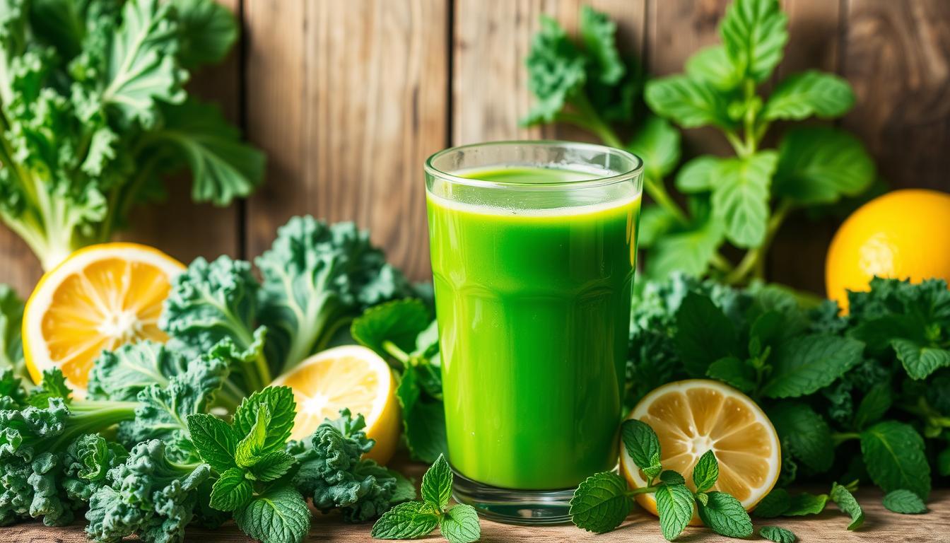 Receita suco detox com couve e hortelã Receita suco detox com couve e hortelã