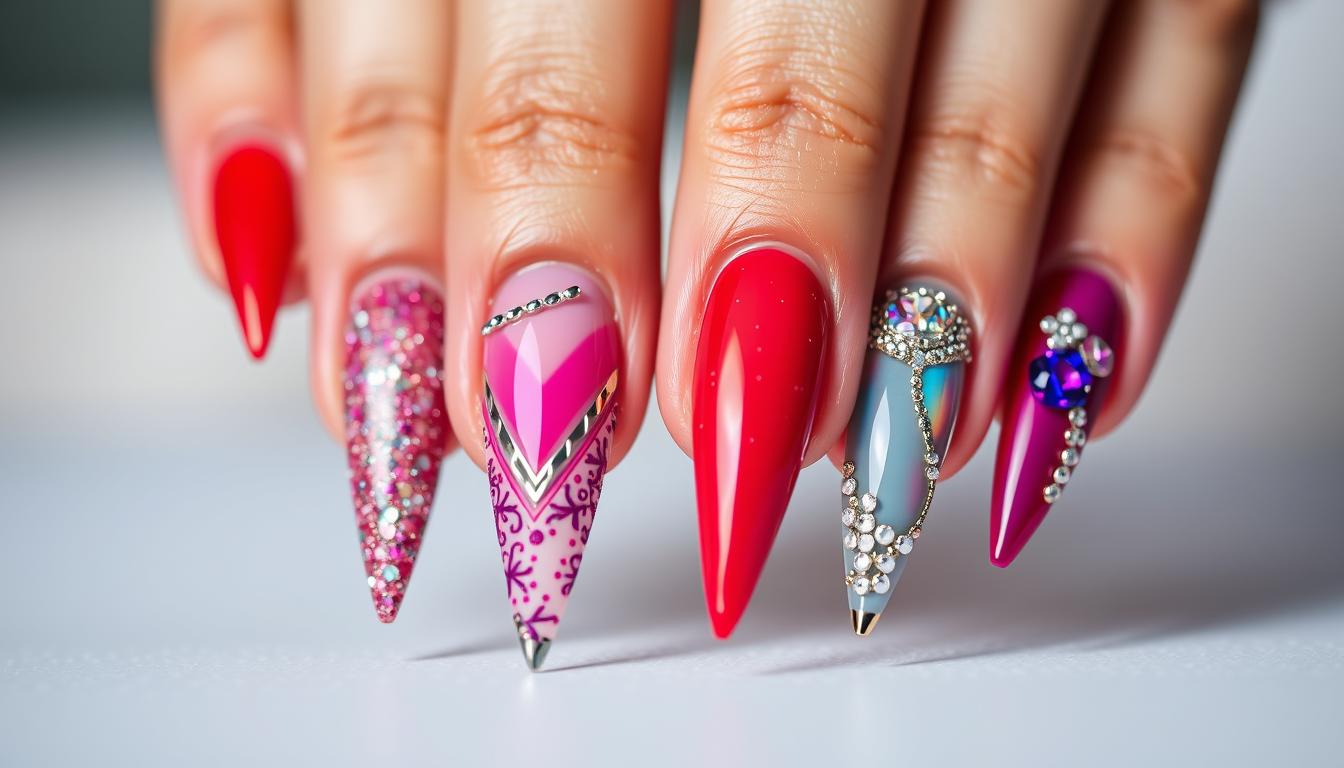 Unghii stiletto unhas stiletto