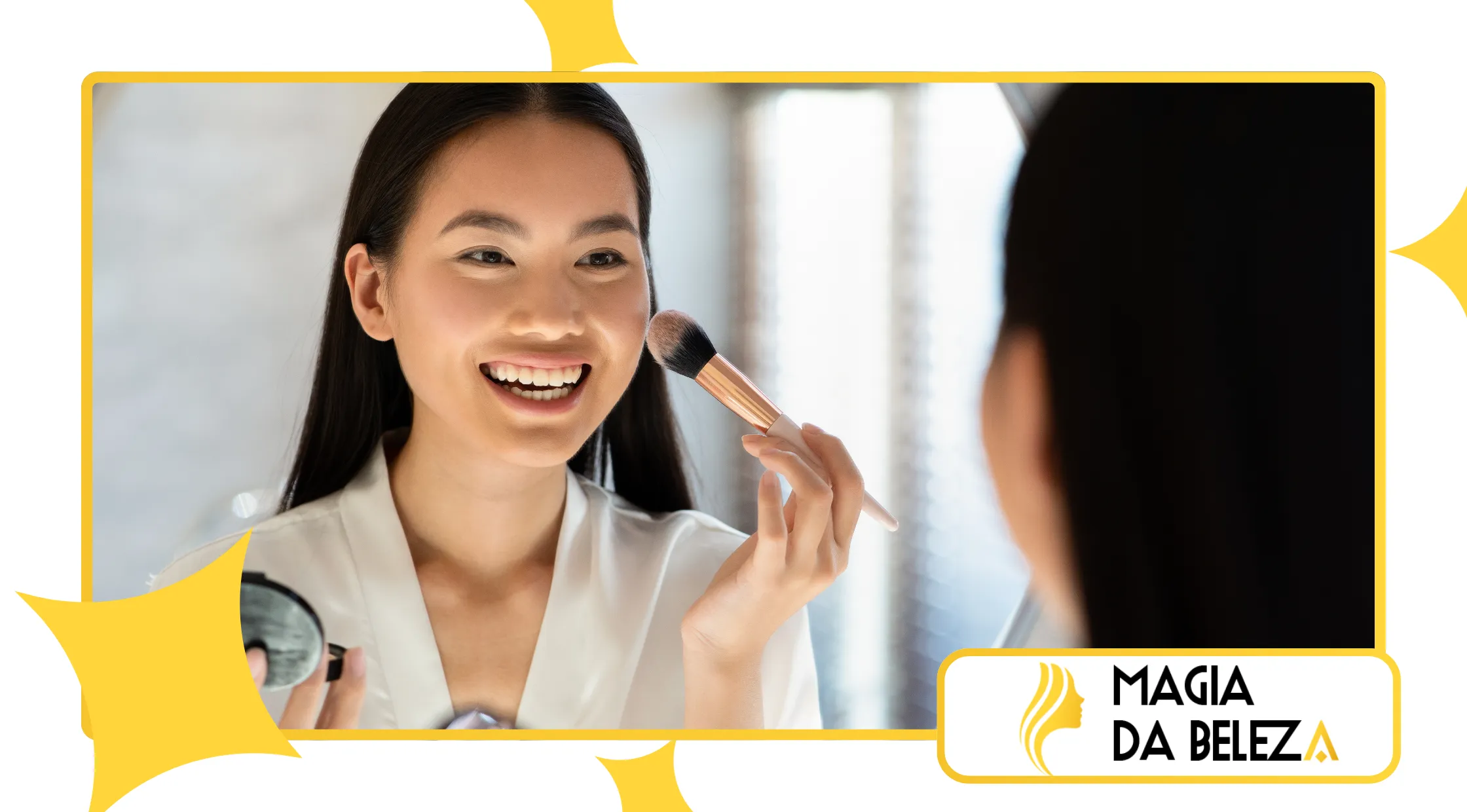 Blush em destaque para bochechas luminosas
