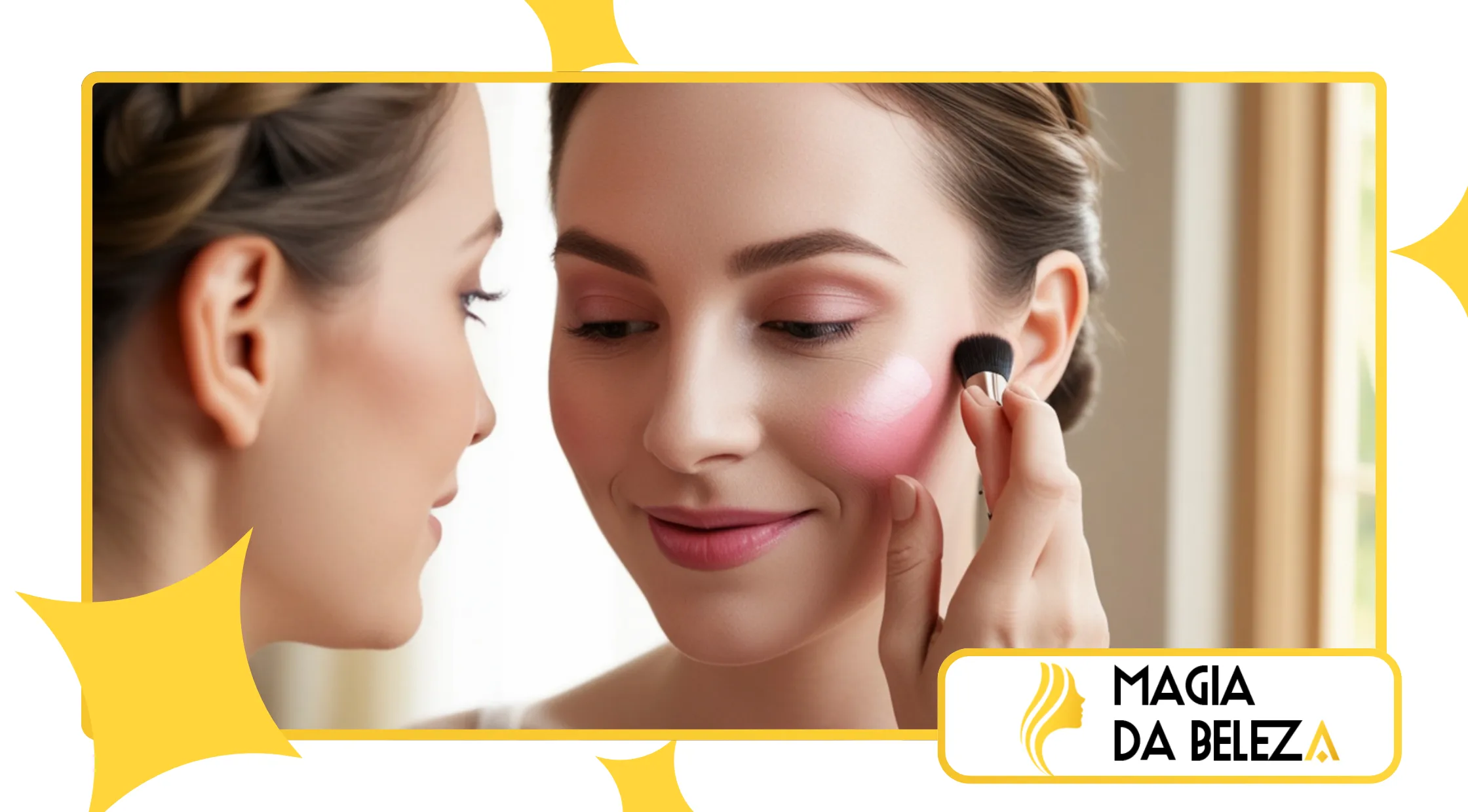 Blush em destaque para bochechas luminosas